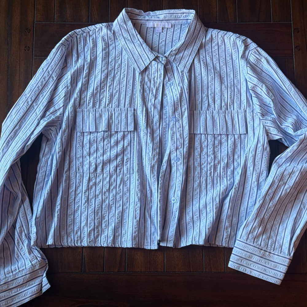 Stylish Blue Striped Top